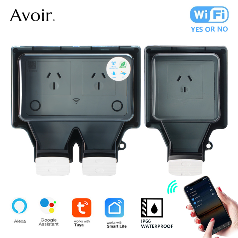 Outdoor Kitchen Power Outlet - Savir-tuya-Wifi接続ソケット,防水ip66,電気出力,キッチンの壁,電源ソケットのセット,家電製品