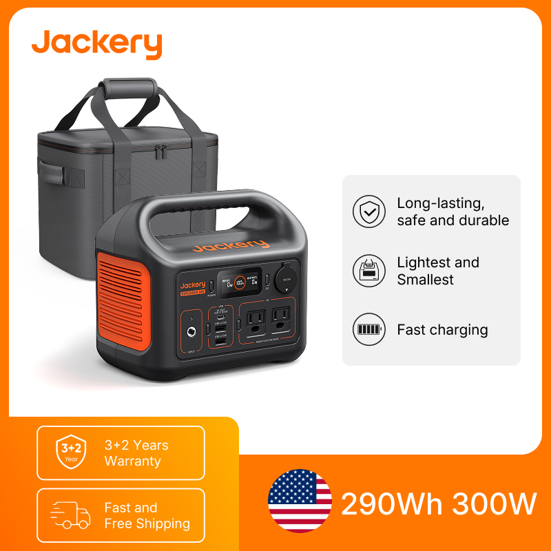 Power Outdoor Jackery - Jackery ポータブル電源 エクスプローラー300 新品、キャリングケース(S)付き、アウトドアキャンプ、旅行用ソーラー発電機