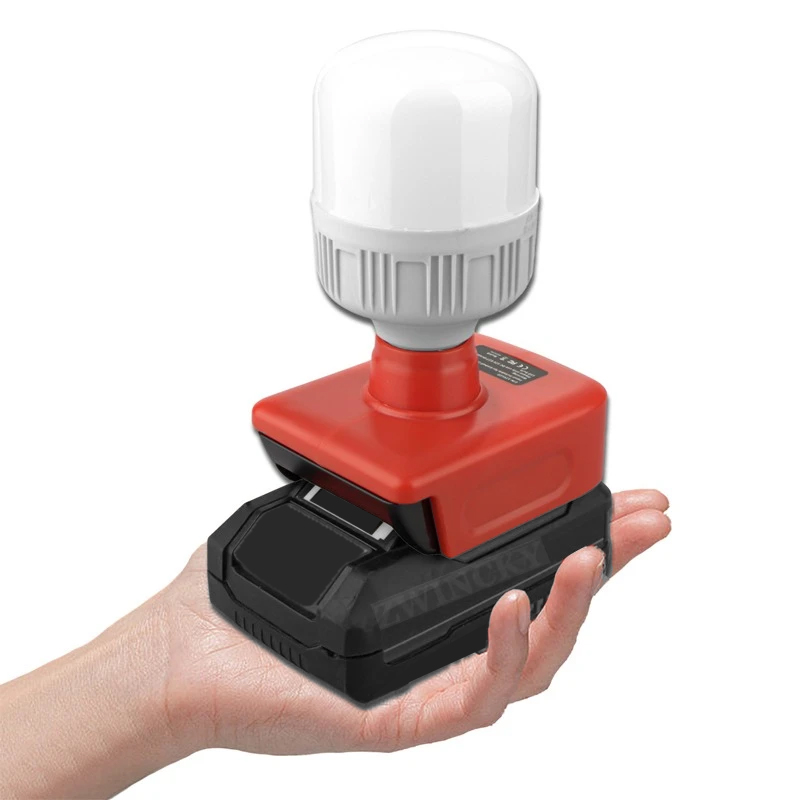Outdoor Power Works - ポータブルツールライト、Einhell Power X-Changeシリーズ18VコードレスE27電球LEDライトに適しており、屋内および屋外作業用ライトです。