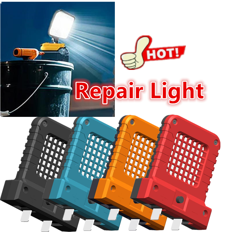 Outdoor Power Works - 20–21V 電動工具部品 LED 調整可能な高輝度ポータブル作業灯自動車修理耐久性のあるユニバーサル屋外サーチライト
