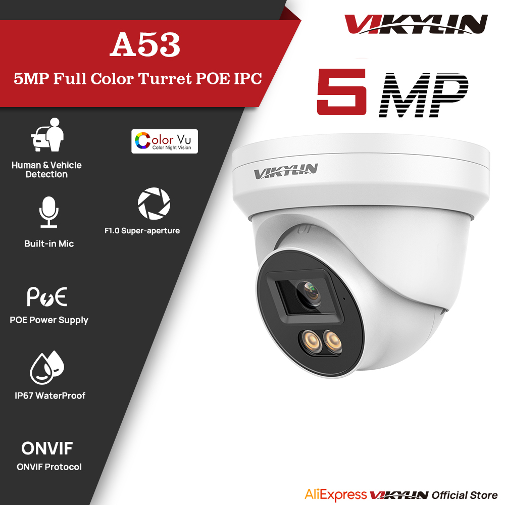 Outdoor Power G Motion - VIKYLIN 5MP IP セキュリティカメラ フルカラーオーディオ Poe