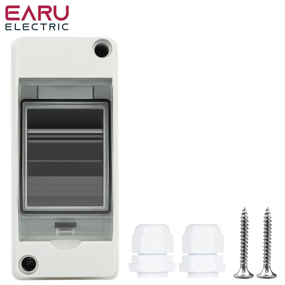 Outdoor Power Supply Box - 防水配電ブレーカーボックス,2ウェイPC ABSプラスチック,屋外電気ソーラージャンクションボックス,ip65パネル取り付けHT-2