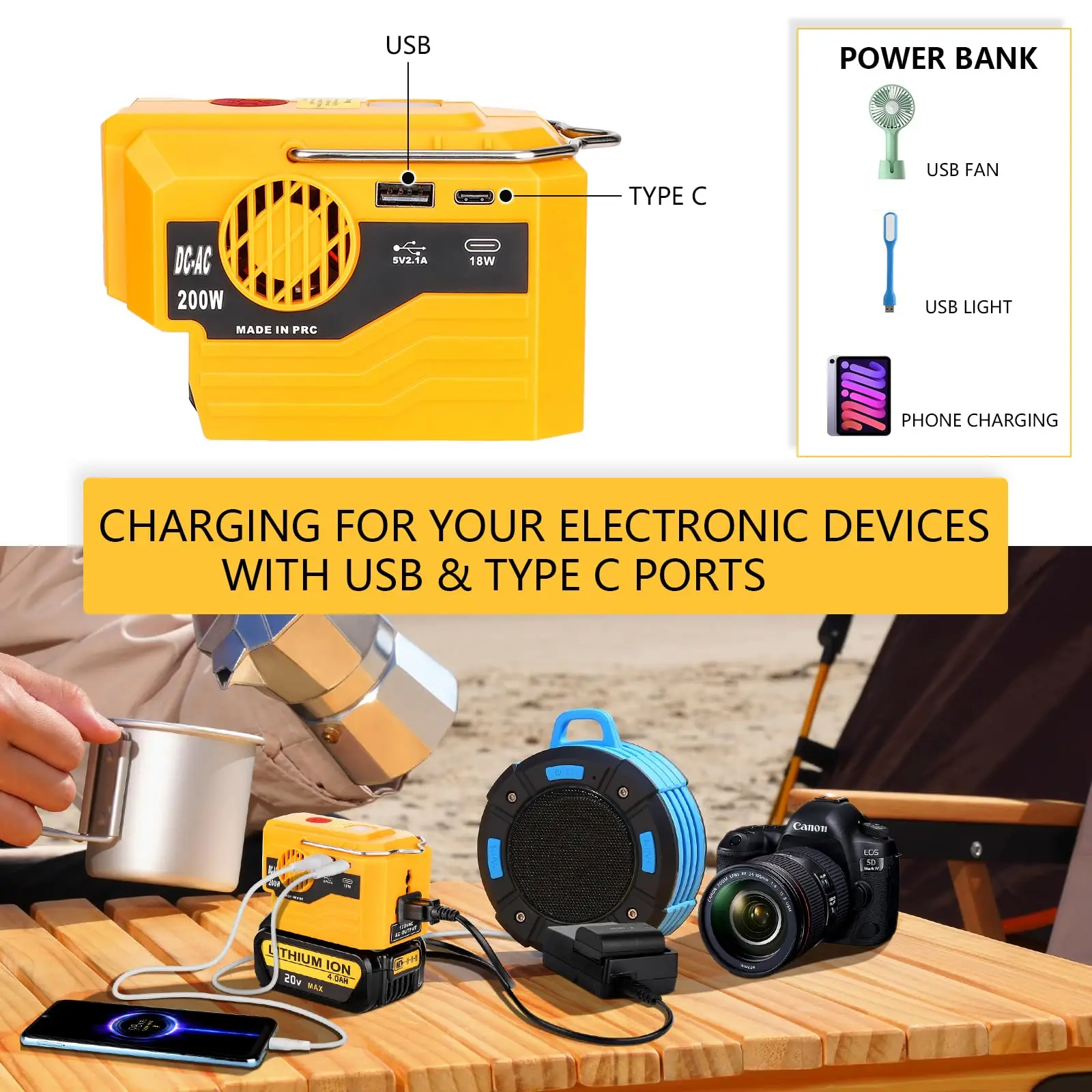 屋外キャンプ用発電機 Dewalt 20V バッテリー用 2 - Outdoor Power Works のレビューと価格
