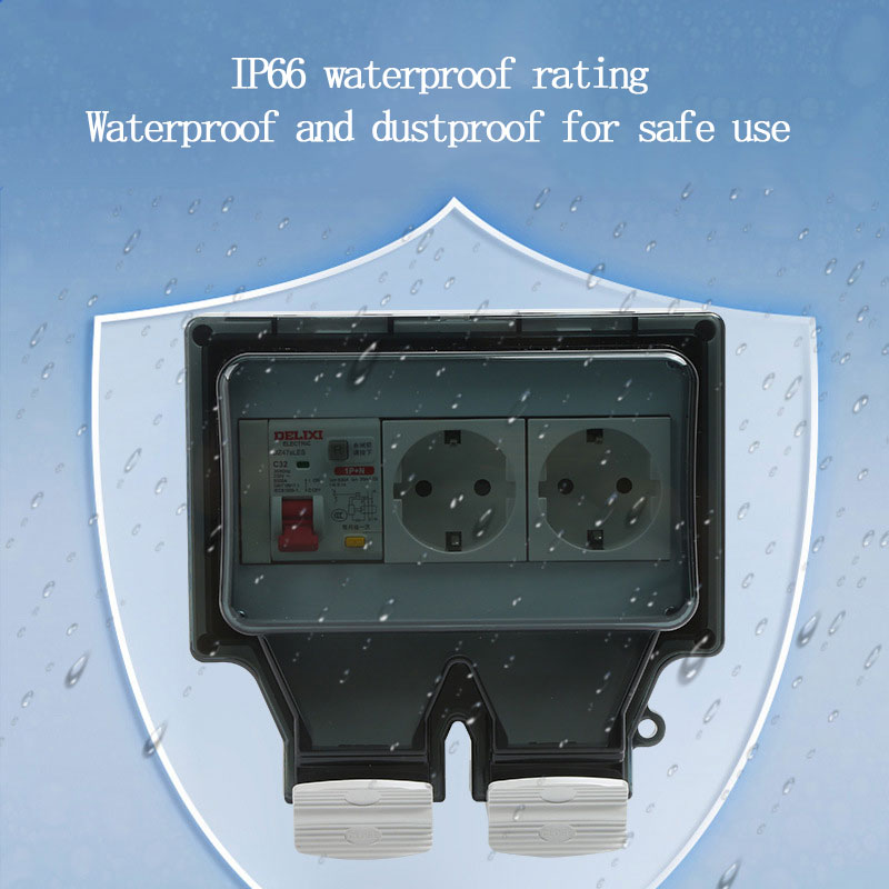 屋外防水ソケット 86 タイプ防水ボックス漏電保護スイッチ付 - Outdoor Power Port のレビューと価格