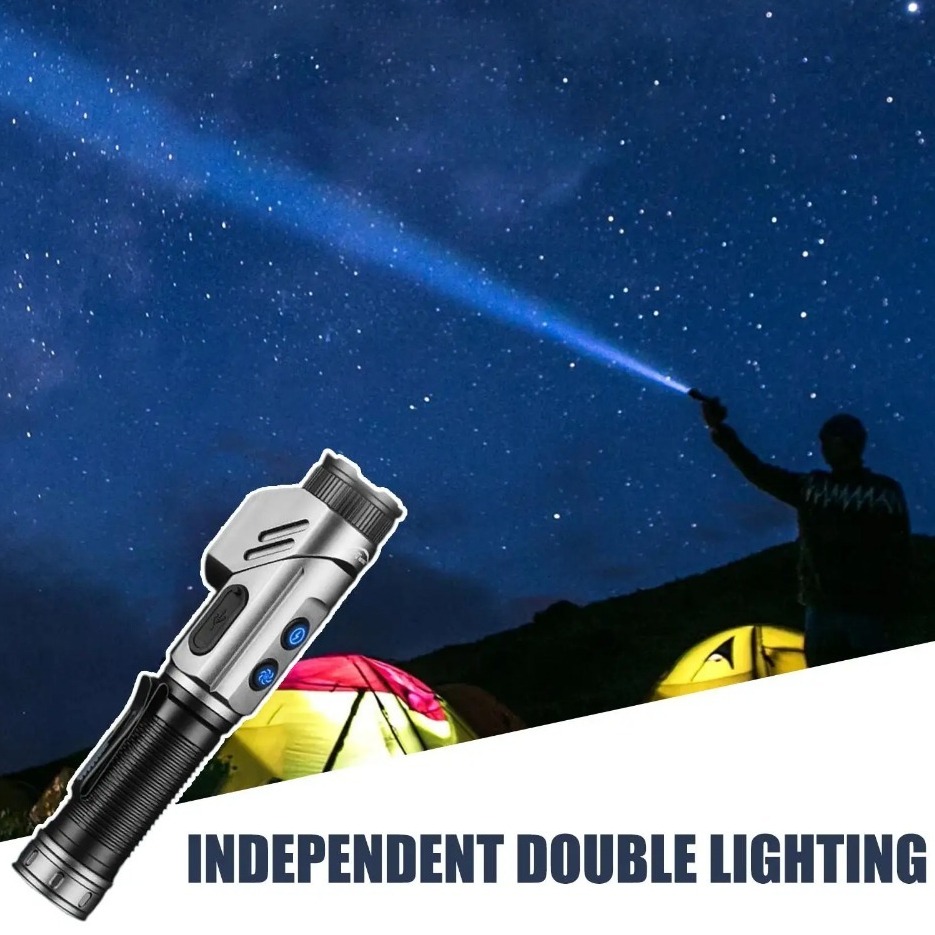 強力なミニLED懐中電灯90 ° 回転可能なUSB充電式コー - Outdoor Power Works のレビューと価格