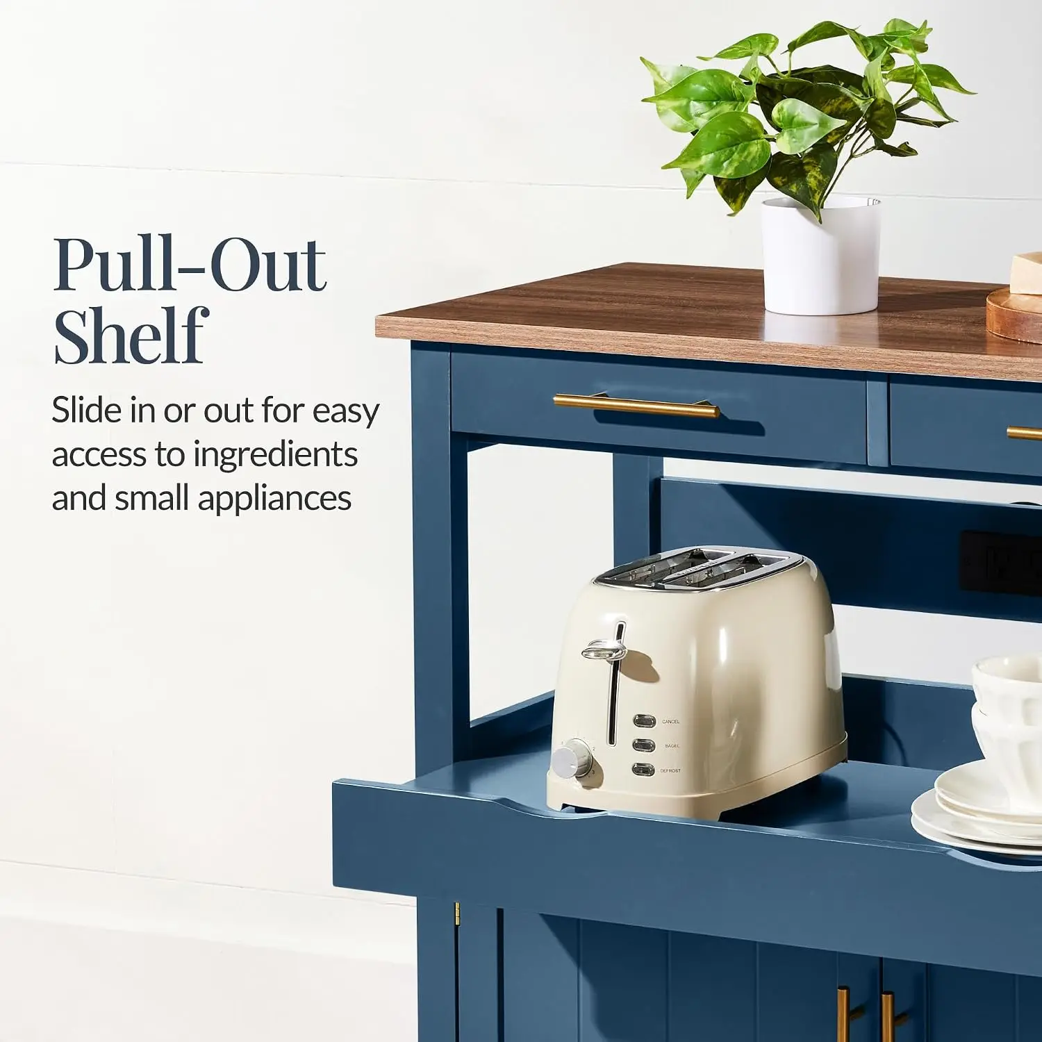 36インチ大型ローリングキッチンアイランドカート、2ドアキャ - Outdoor Kitchen Power Outlet のレビューと価格