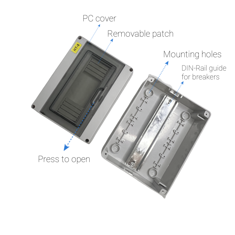 IP65 配電ボックス DC ブレーカー用 HT-2-24W - Outdoor Power Supply Box のレビューと価格