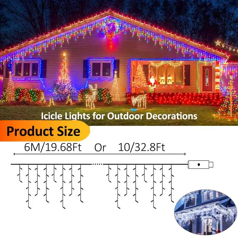 ソーラーアイシクルライト屋外フェアリーストリングライト2個ソ - Outdoor Power For Xmas Lights のレビューと価格