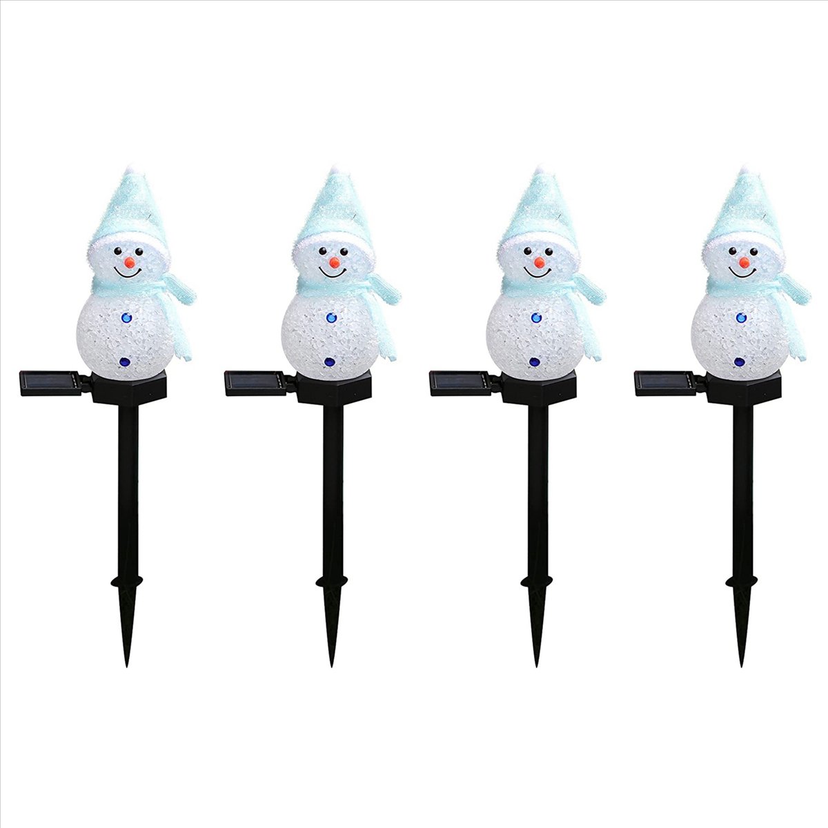 新しい 4X 雪だるまソーラーライトクリスマス太陽光発電 L - Outdoor Power For Xmas Lights のレビューと価格