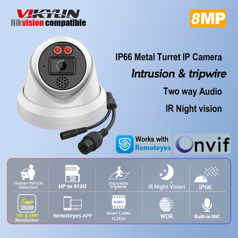 Vikylin 8MP IRナイトビジョンIPカメラ 人間・ - Outdoor Power G Motion のレビューと価格