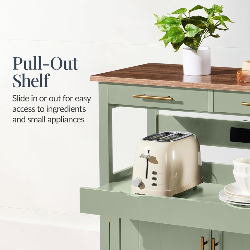 36インチ ラーローリングキッチンアイランドカート、2ドアキ - Outdoor Kitchen Power Outlet のレビューと価格