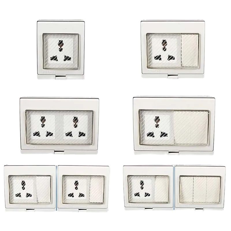 1 個ホワイト AU UK EU US ユニバーサル防水壁ソ - Outdoor Kitchen Power Outlet のレビューと価格