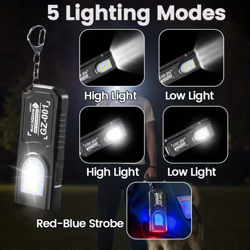ミニ COB LED キーホルダー懐中電灯 USB 充電式ト - Outdoor Power Works のレビューと価格